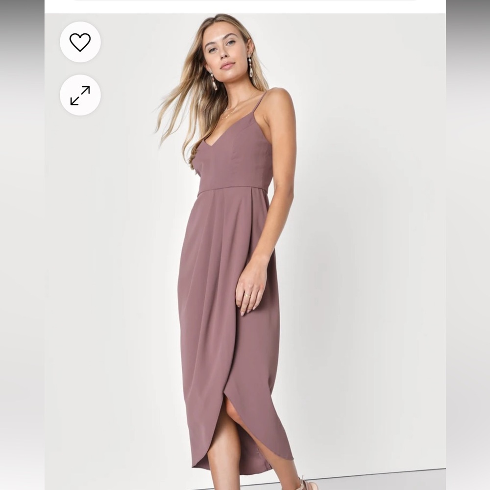 Reinette Mauve Purple Midi Dress - NWT - Lulus - XS